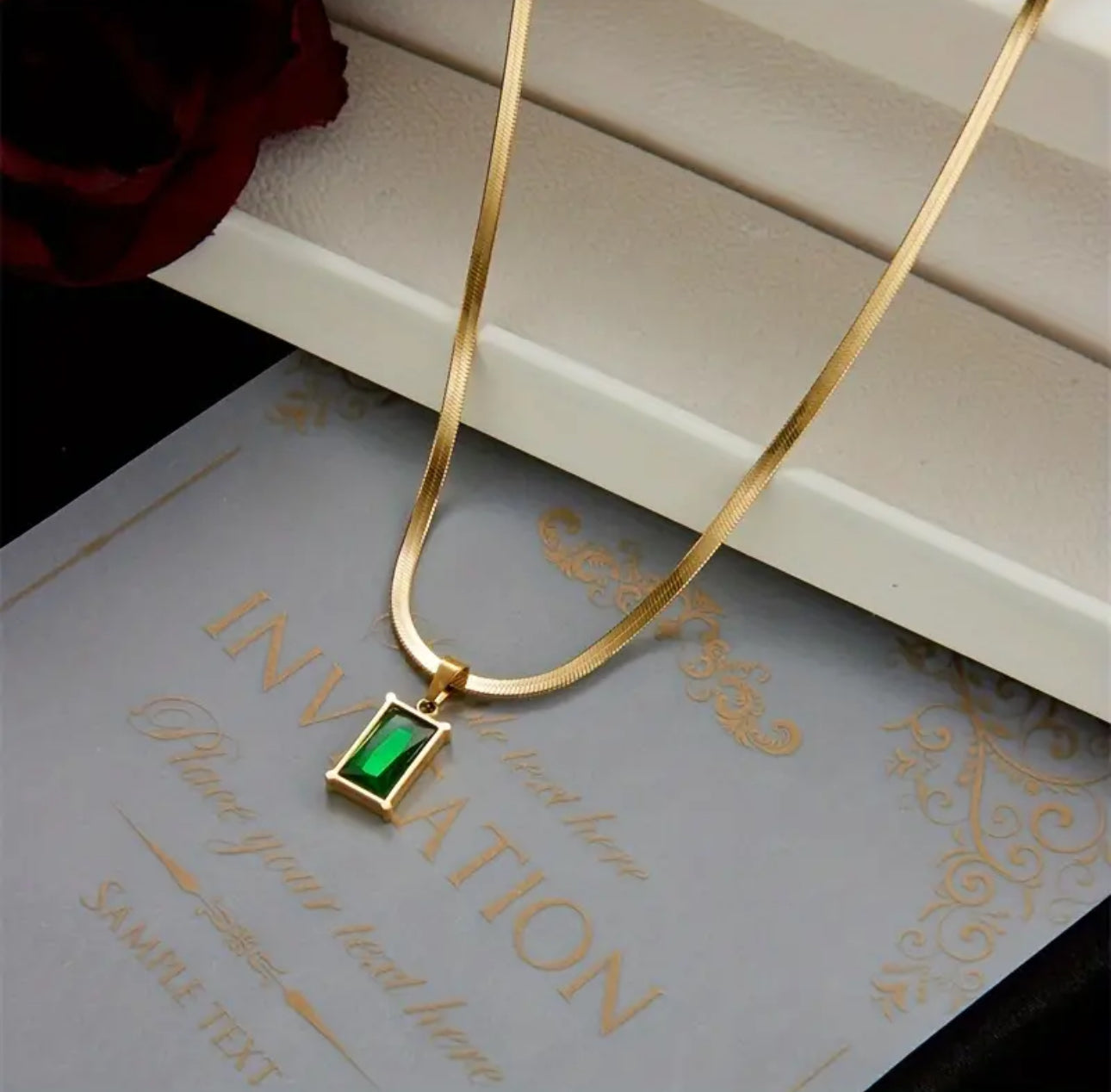 Ohrringe + 1 Halskette Schmuckset Aus Edelstahl 18k Vergoldet