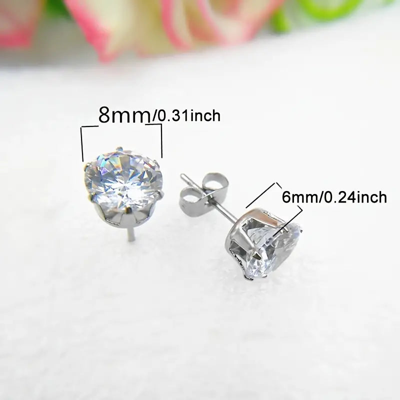 Ohrstecker Ohrringe 2 stück aus Edelstahl für jeden Anlass
