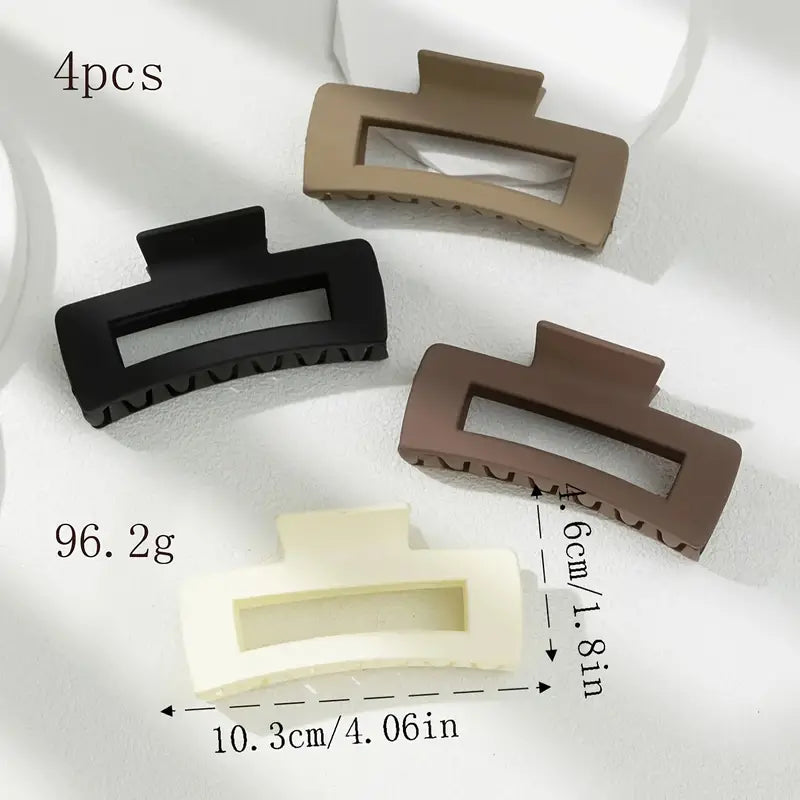 4 Stück Elegante Haarklammern-Set - Matte