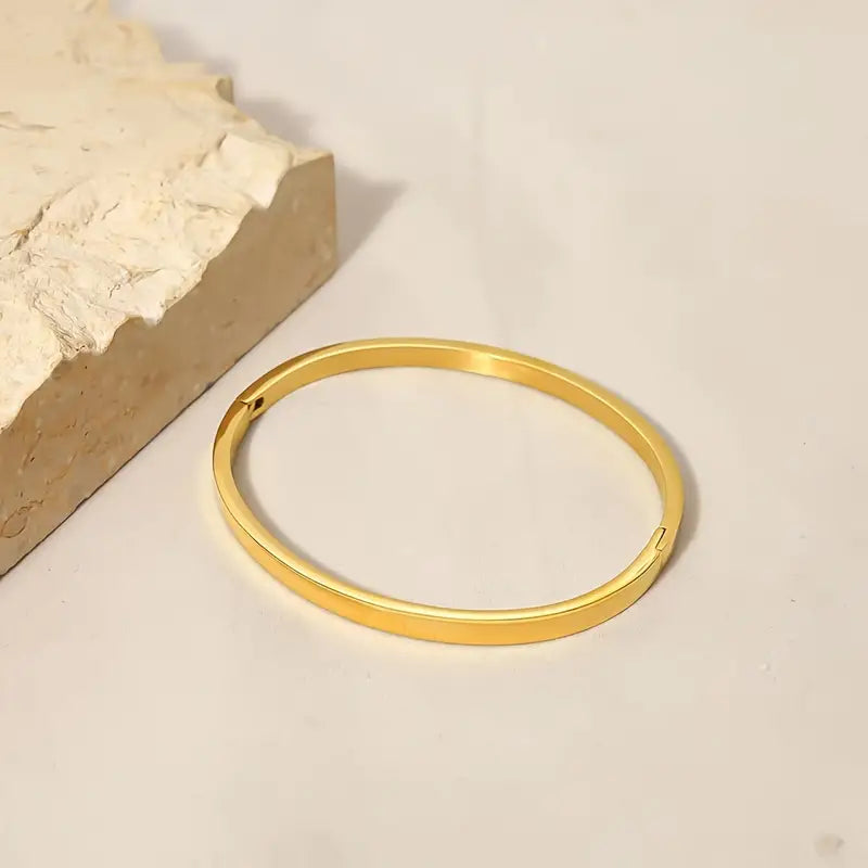 Armreifen aus Edelstahl 18 Karat vergoldet