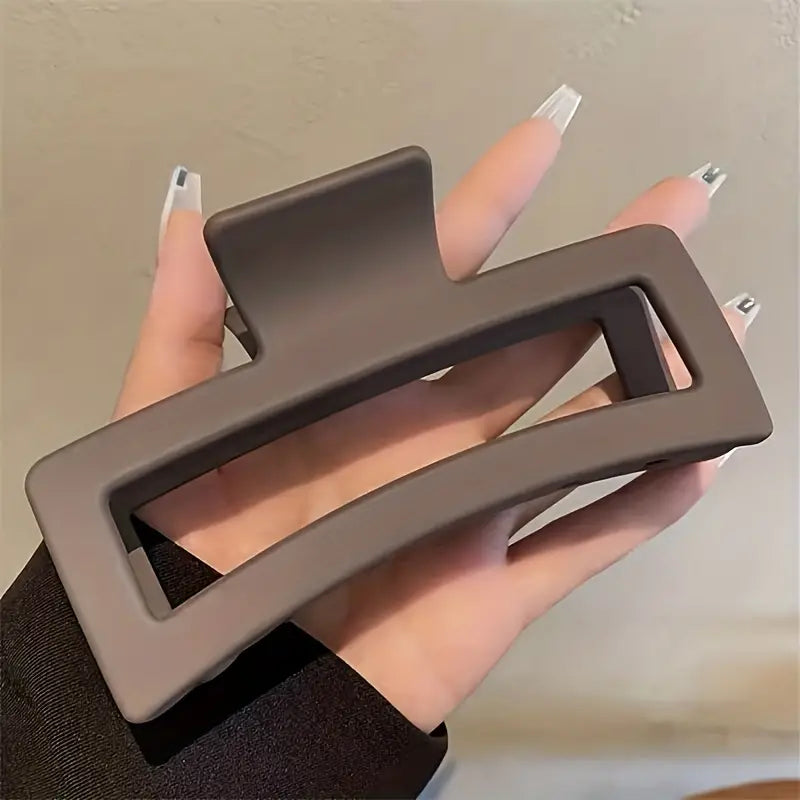 Elegantes 3-teiliges Haarspangen-Set, Rutschfester Halt - Mattes Finish, Vintage Minimalistisch - Schwarz, Weiß, Khaki