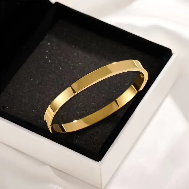 Armreifen2 Set aus Edelstahl 18 Karat vergoldet
