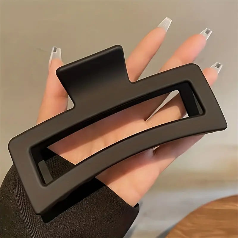 Elegantes 3-teiliges Haarspangen-Set, Rutschfester Halt - Mattes Finish, Vintage Minimalistisch - Schwarz, Weiß, Khaki