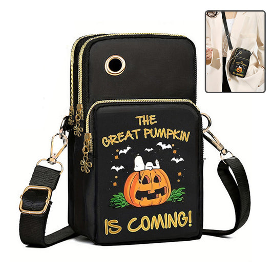 Halloween-Kürbis-Muster-Handy tasche Münz brieftasche niedliche Mini-Umhängetaschen für Kinder Frauen