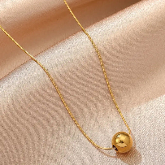 Halskette mit Liebesanhänger aus Edelstahl 18 Karat vergoldet